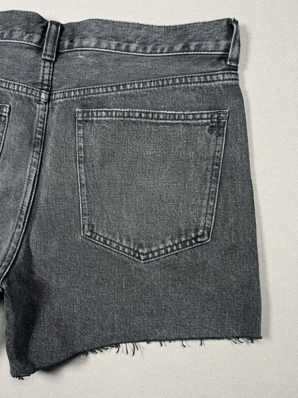 NWT Madewell The Brynn Long Black Levin Wash Jean Shorts Inseam 4